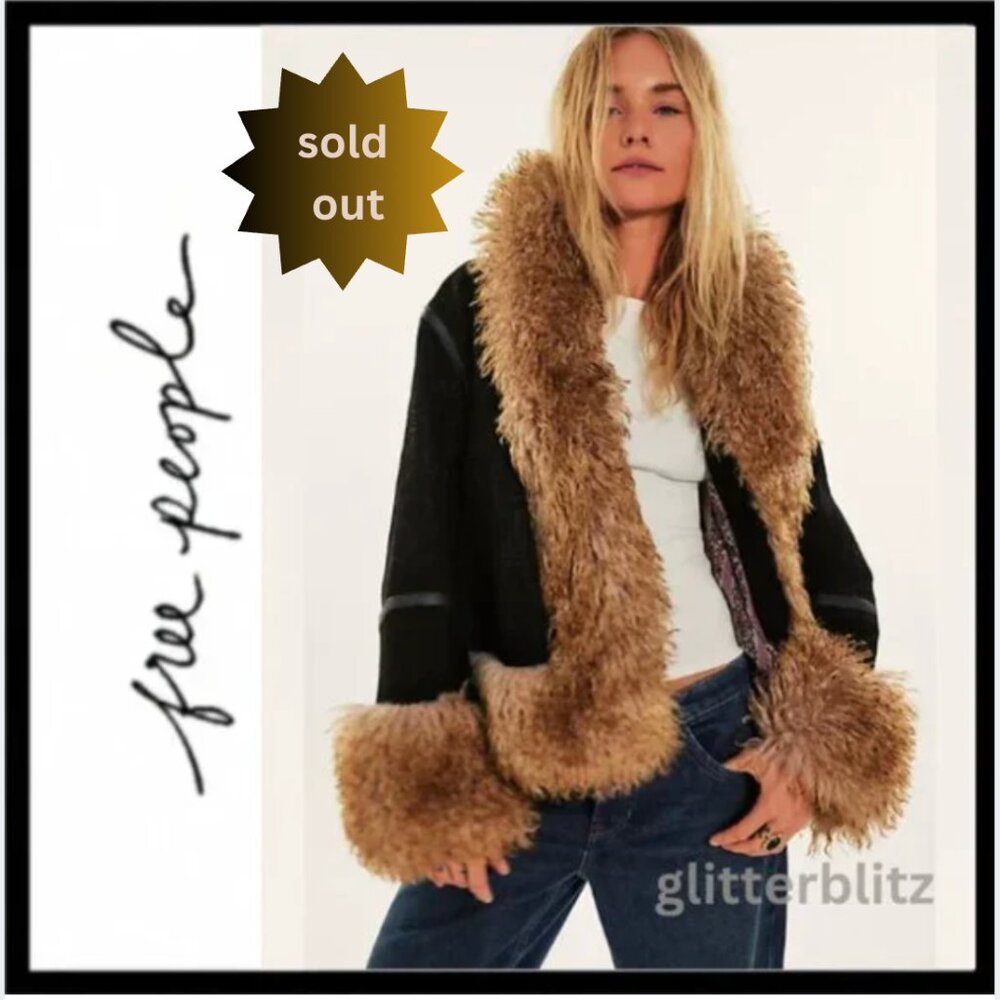 Free People Penny Lane  Leather Suede Alora Coat - MSRP $898 NWT